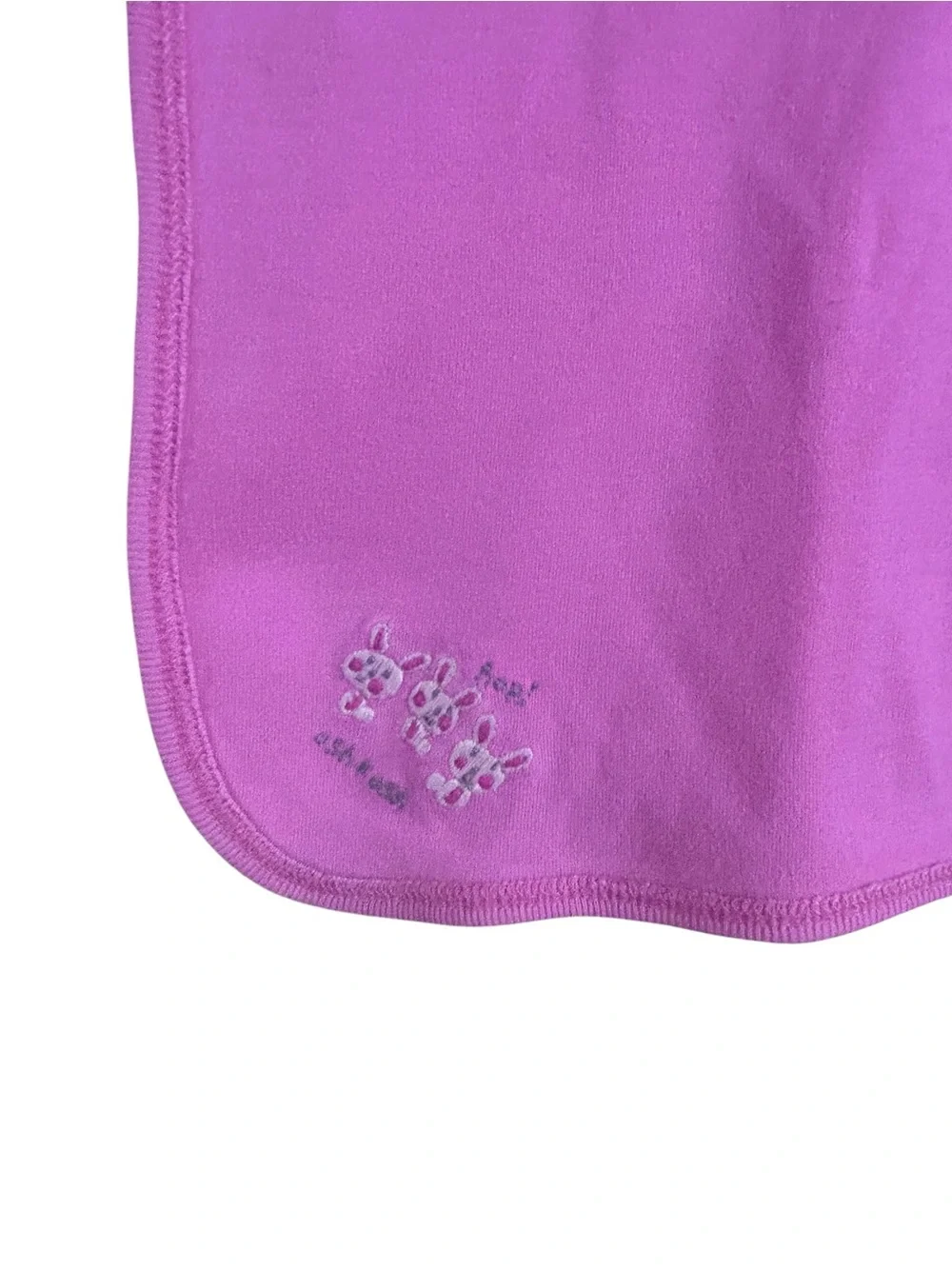 OshKosh Pink “Hop” Bunny cotton baby blanket Reversible